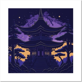 japanese temple Posters and Art